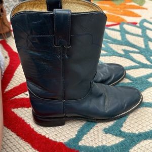 SOLD Tony Lama vintage navy cowboy boots